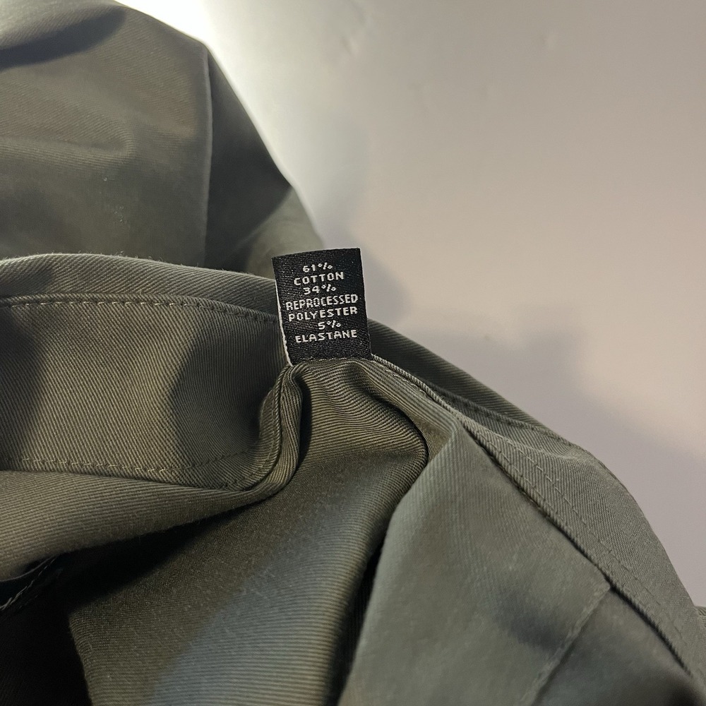 Van Heusen Dress Shirt 2XL 18-18.5 36/37 Ultra Wrinkle Free Stretch Olive NWOT - Picture 10 of 11
